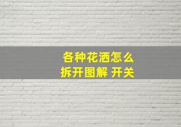 各种花洒怎么拆开图解 开关